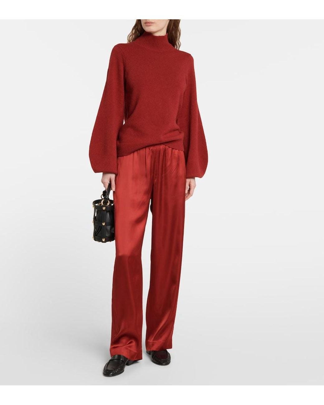 Vince Red Straights Satin Pants
