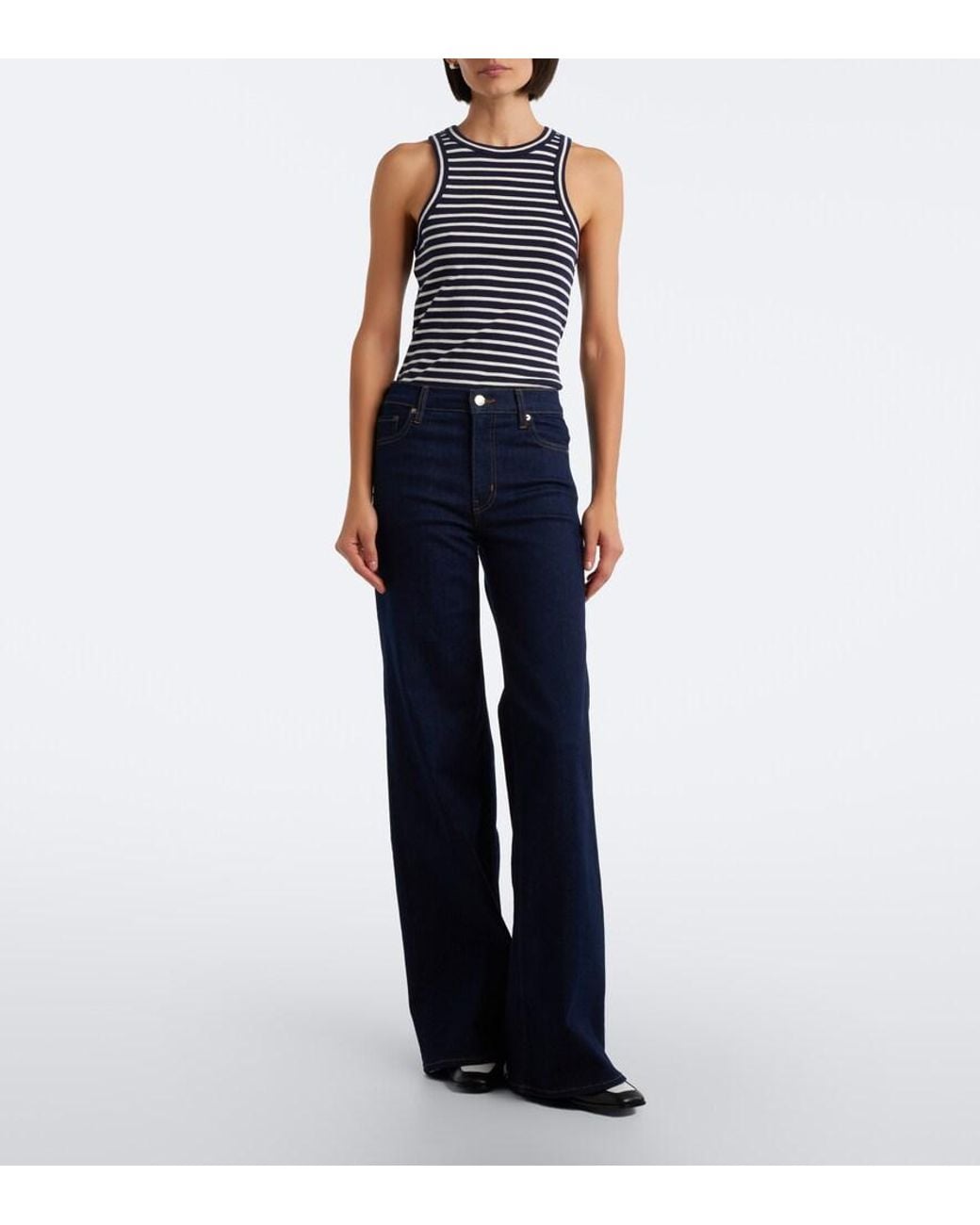 FRAME Blue The Palace Flared Jeans
