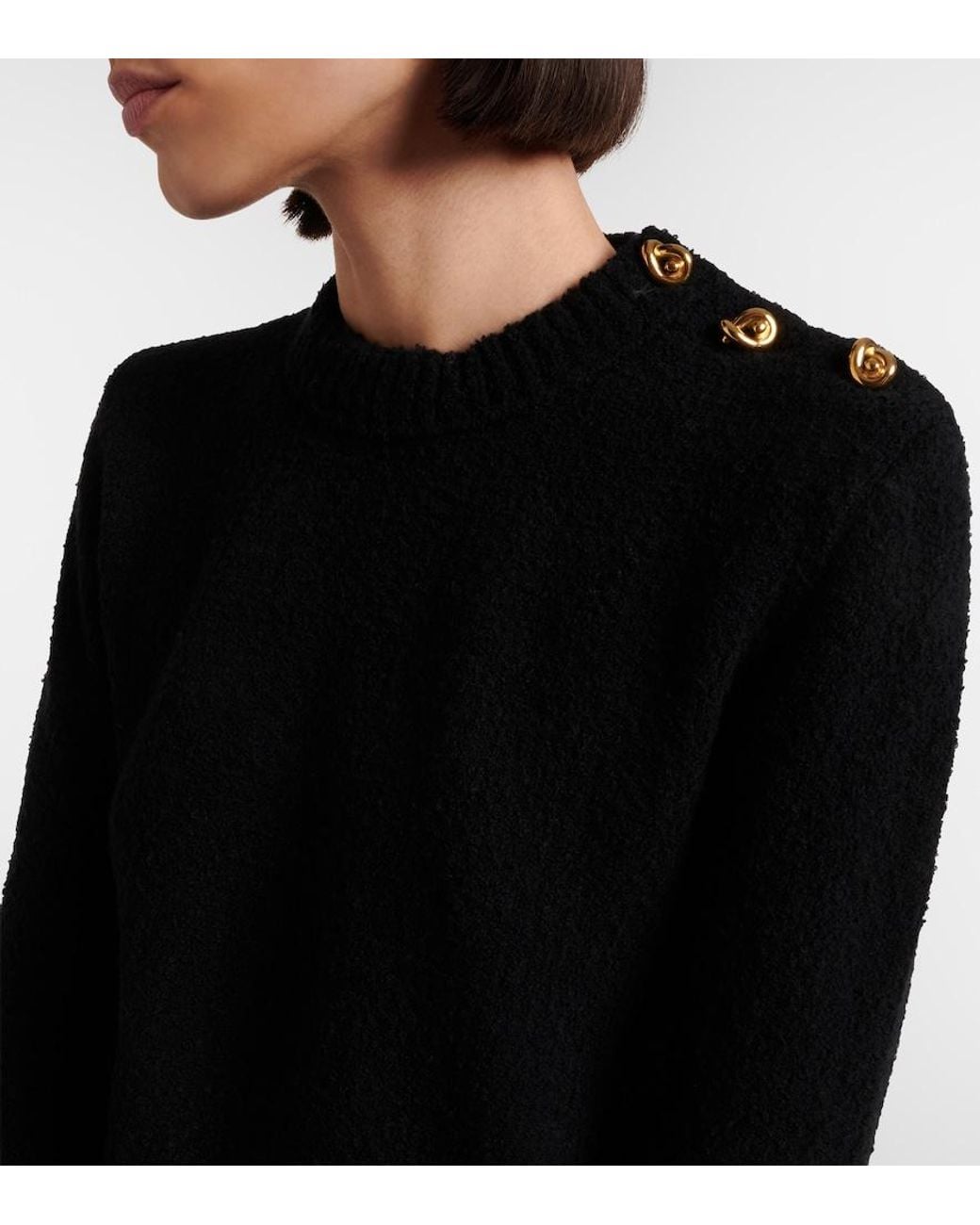 Bottega Veneta Black Round-Neck Knitwear