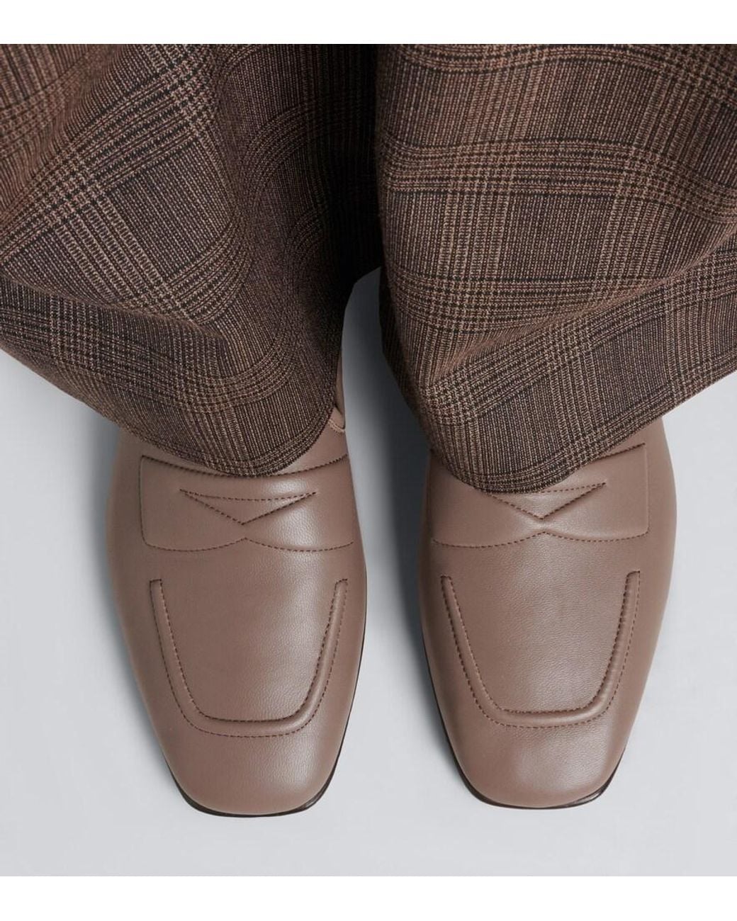 Acne Brown Leather Loafers
