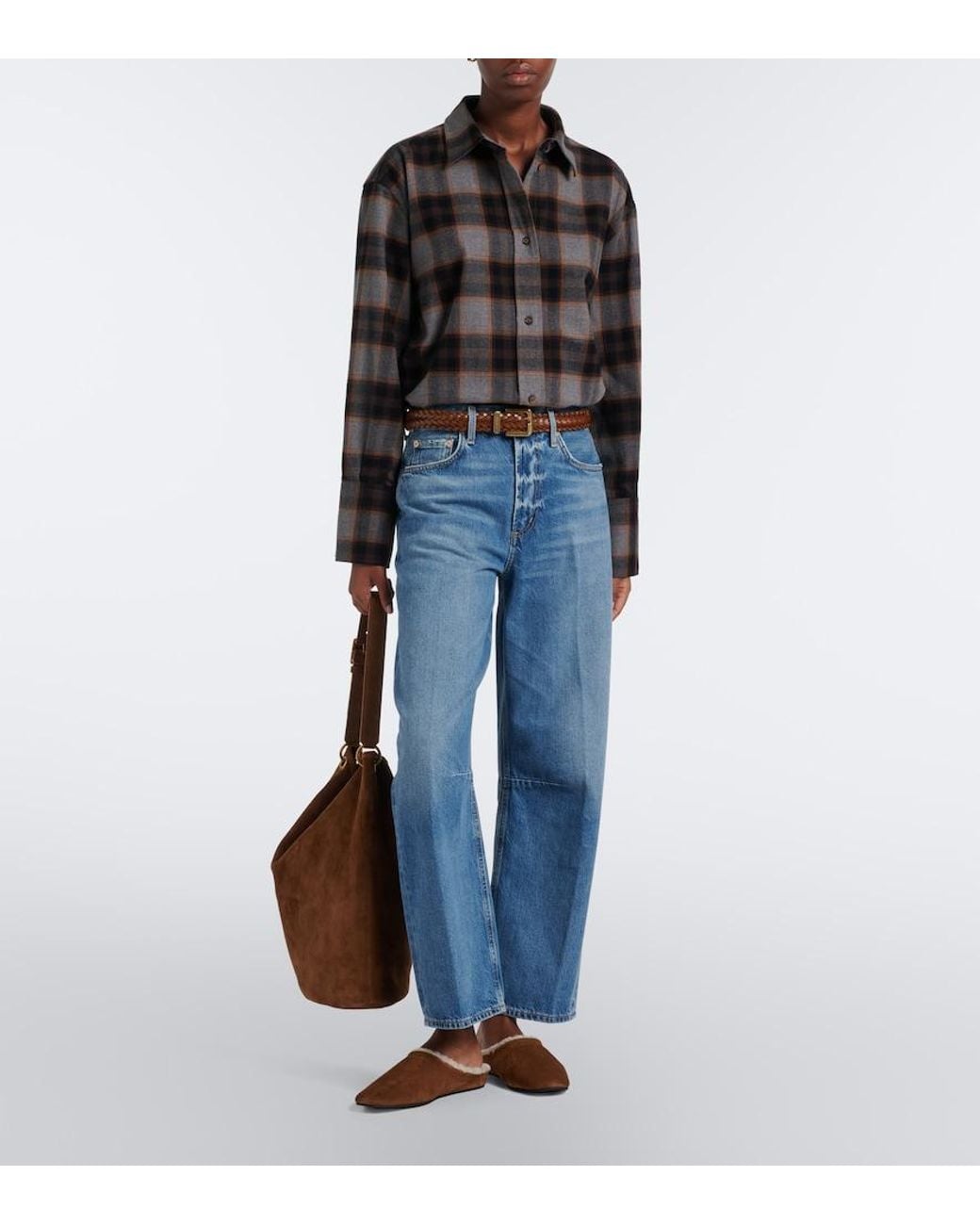 Veronica Beard Brown Narcisa Shearling-Lined Suede Mules