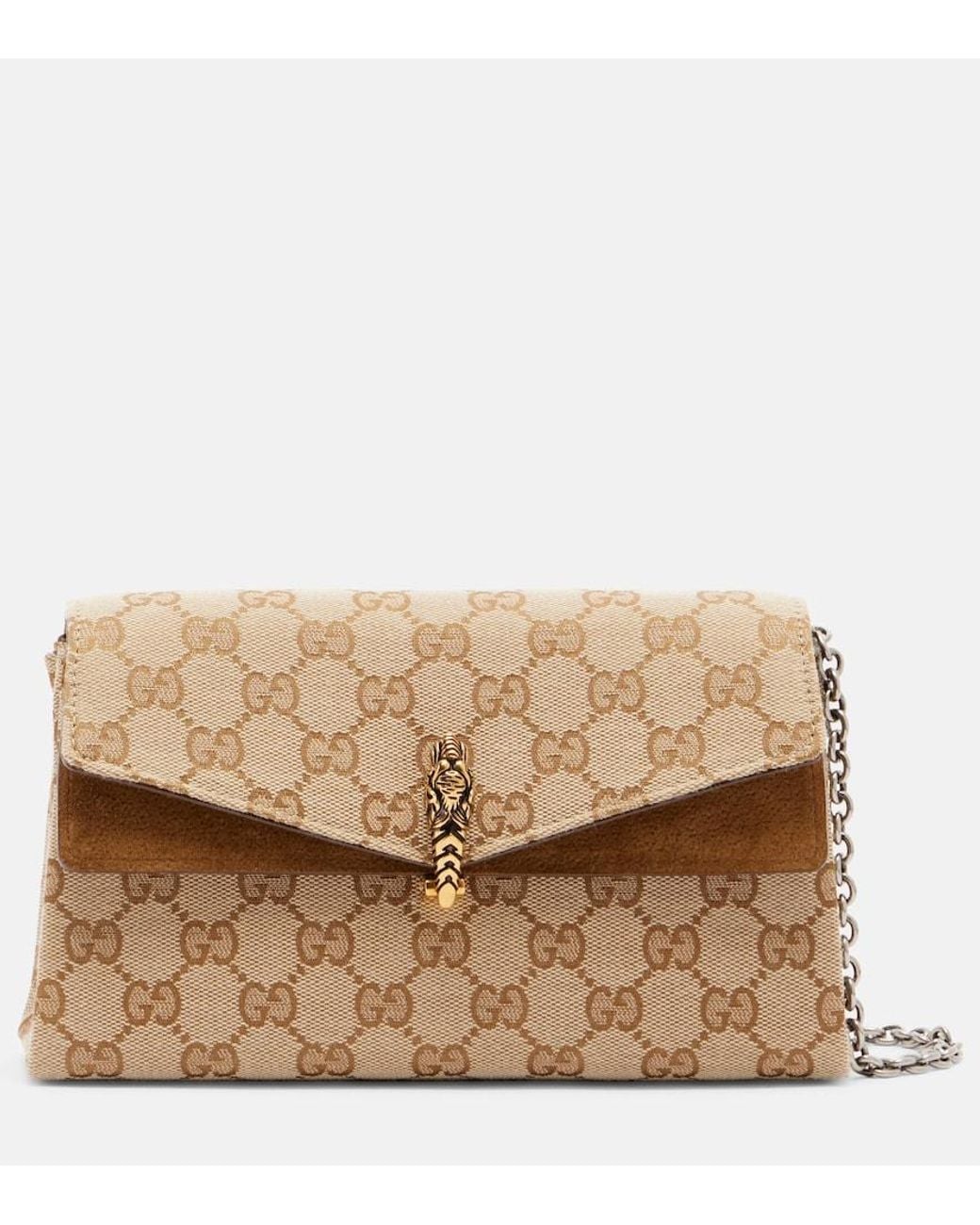 Gucci Natural Dionysus Small Gg Canvas Shoulder Bag