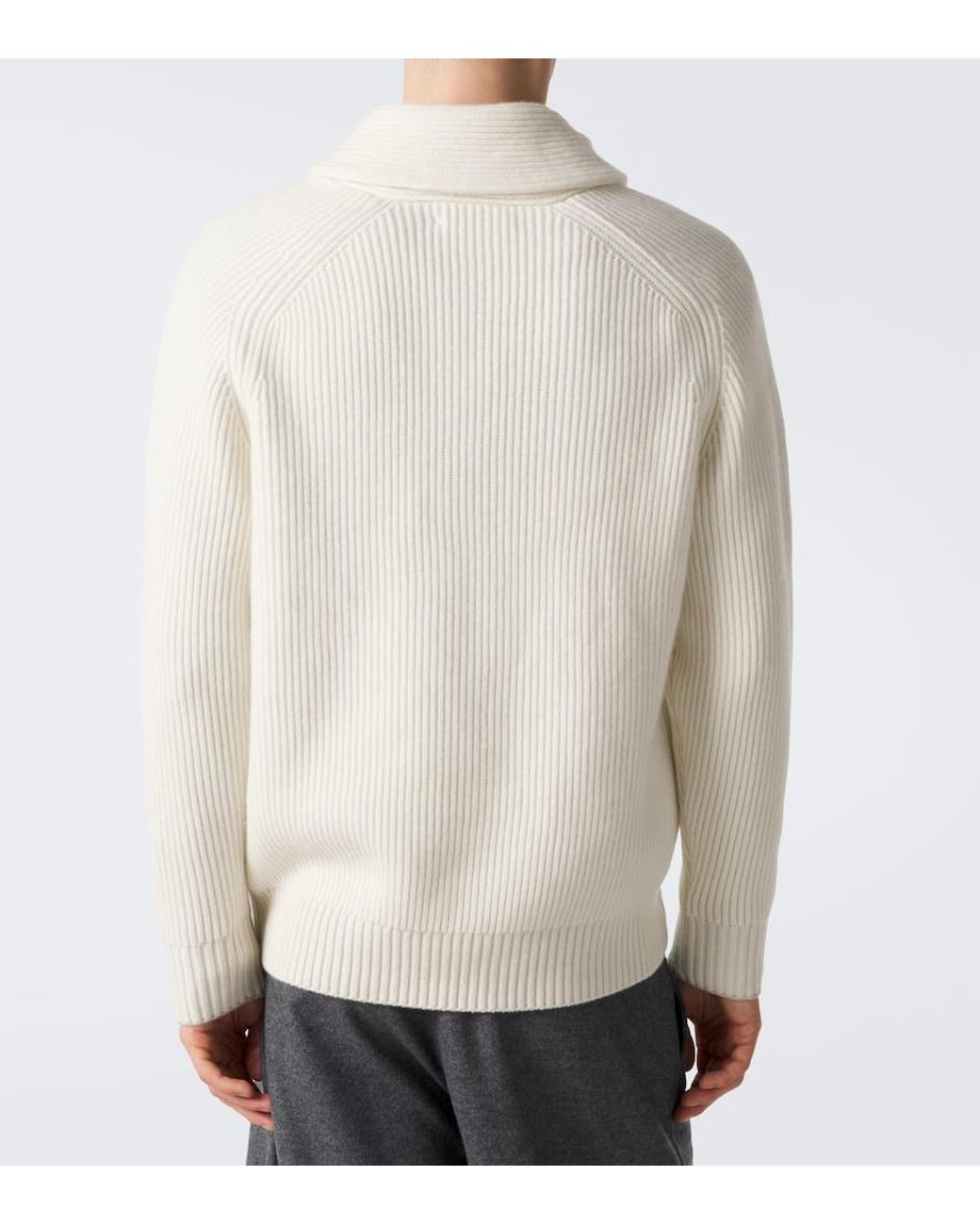 arch4 White Mr Timothy Ribbed-Knit Cashmere Sweater for men