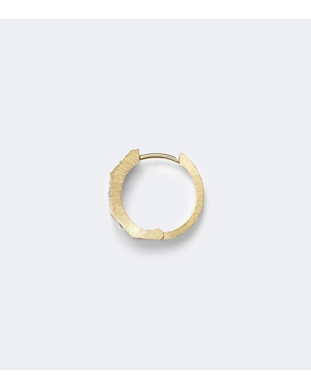 Marie Lichtenberg Metallic Ecrou 18Kt Single Hoop Earring