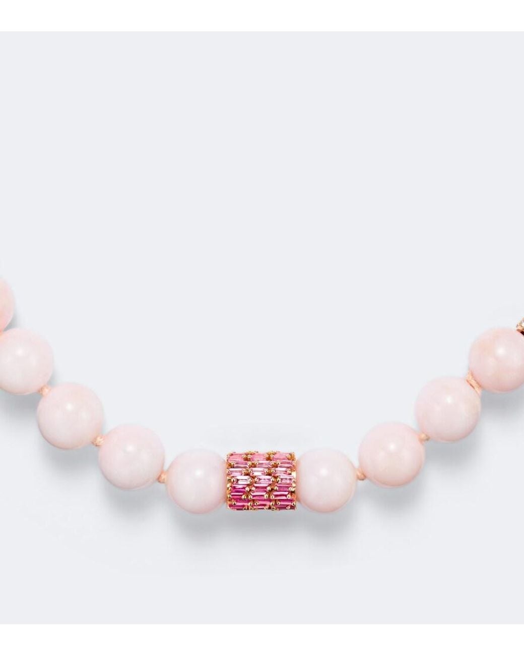 Suzanne Kalan Pink Infinite 18Kt Rose Beaded Necklace With Gemstones
