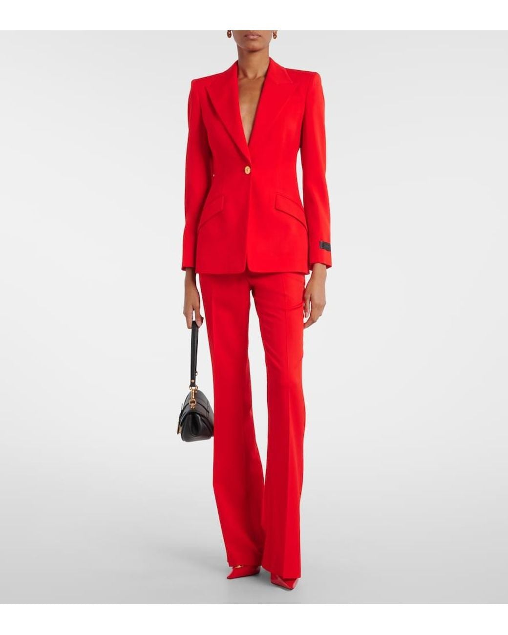 Versace Red Wool Blazer