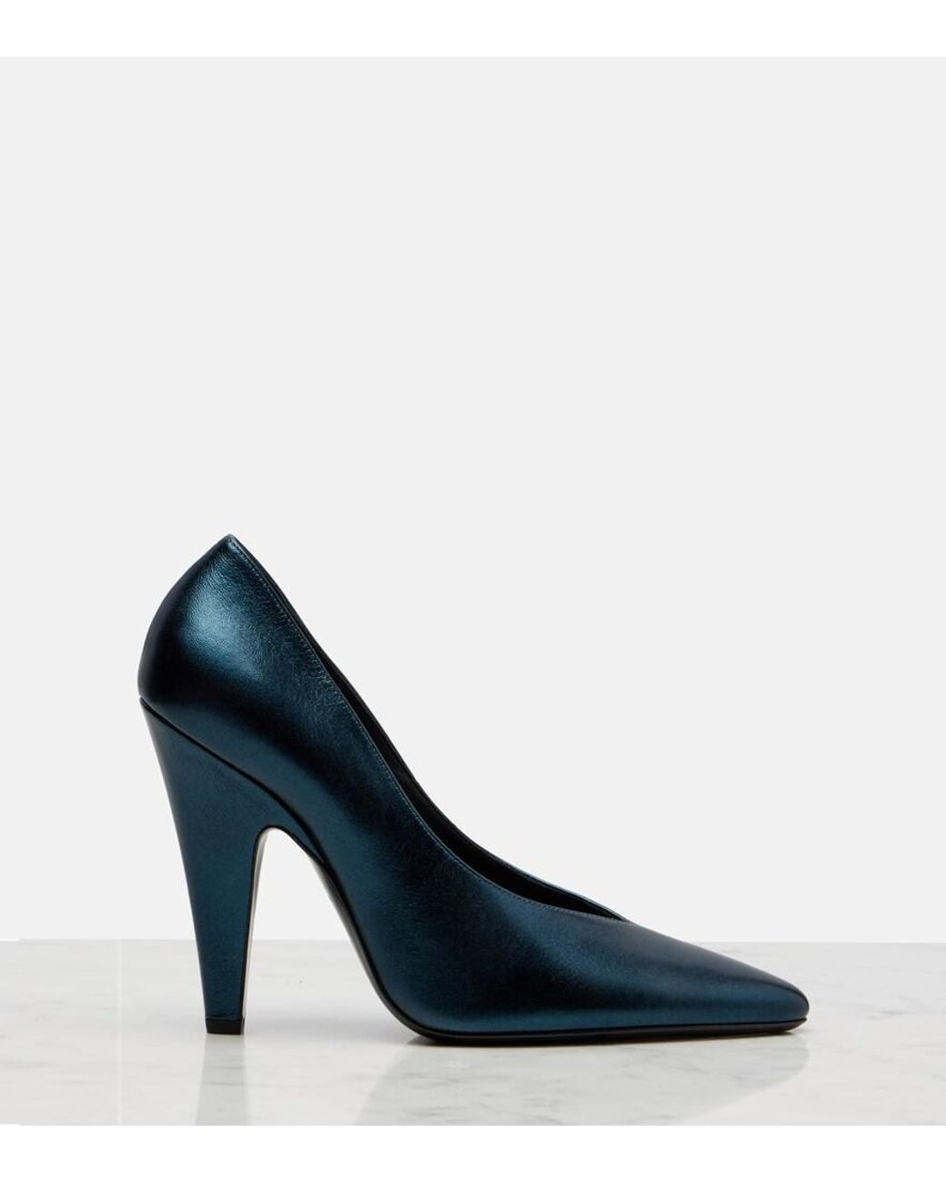 Alaïa Blue Cone Leather Pumps