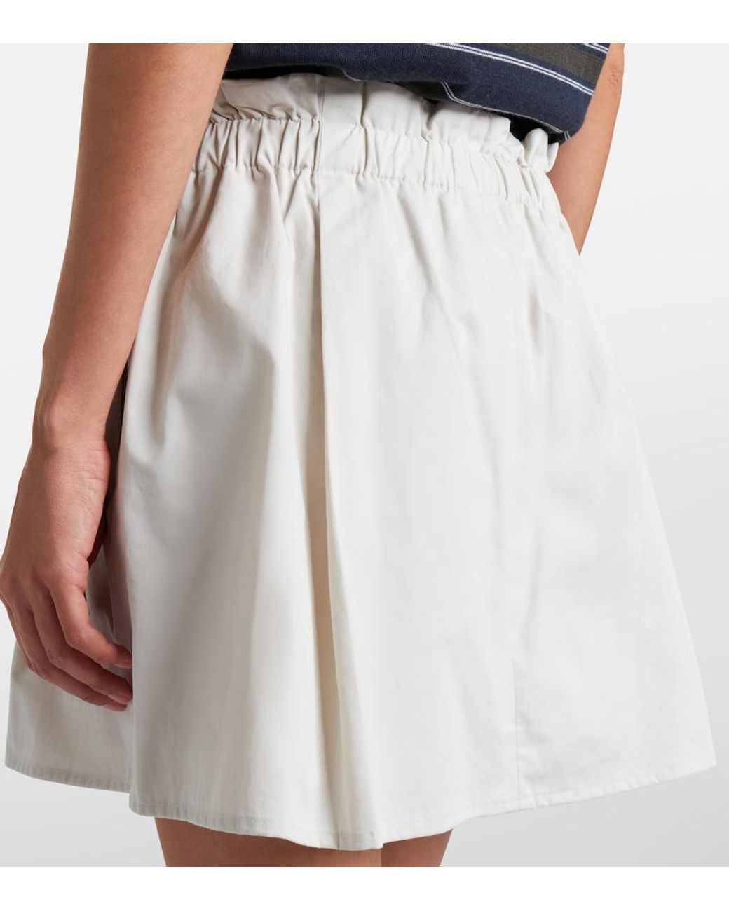 Vince White Cotton Twill Skort
