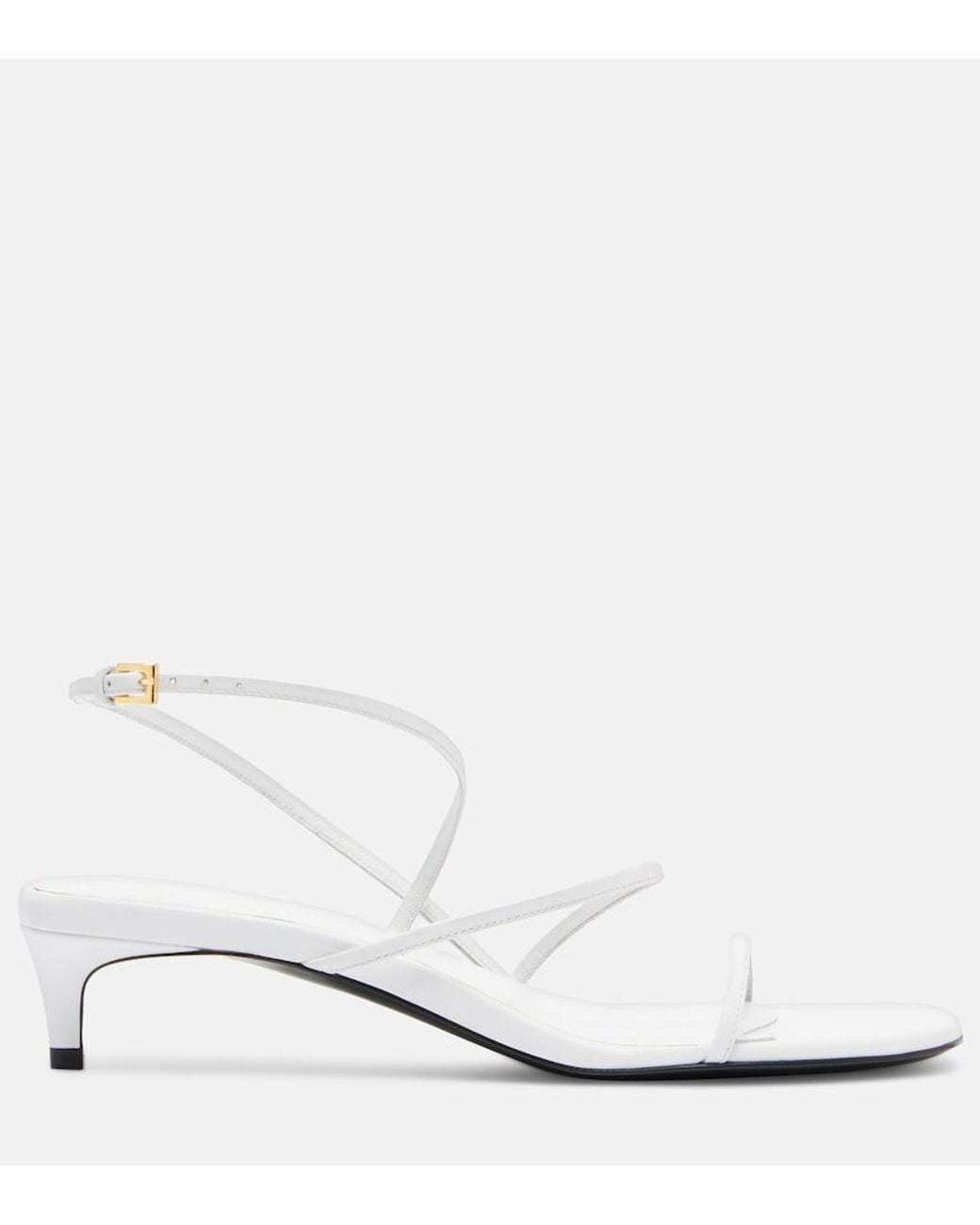 Khaite White Loop 35 Leather Sandals