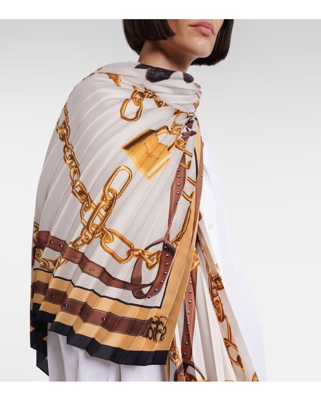 Acne White Dasca Scarf-Detail Cotton Poplin Shirt Dress