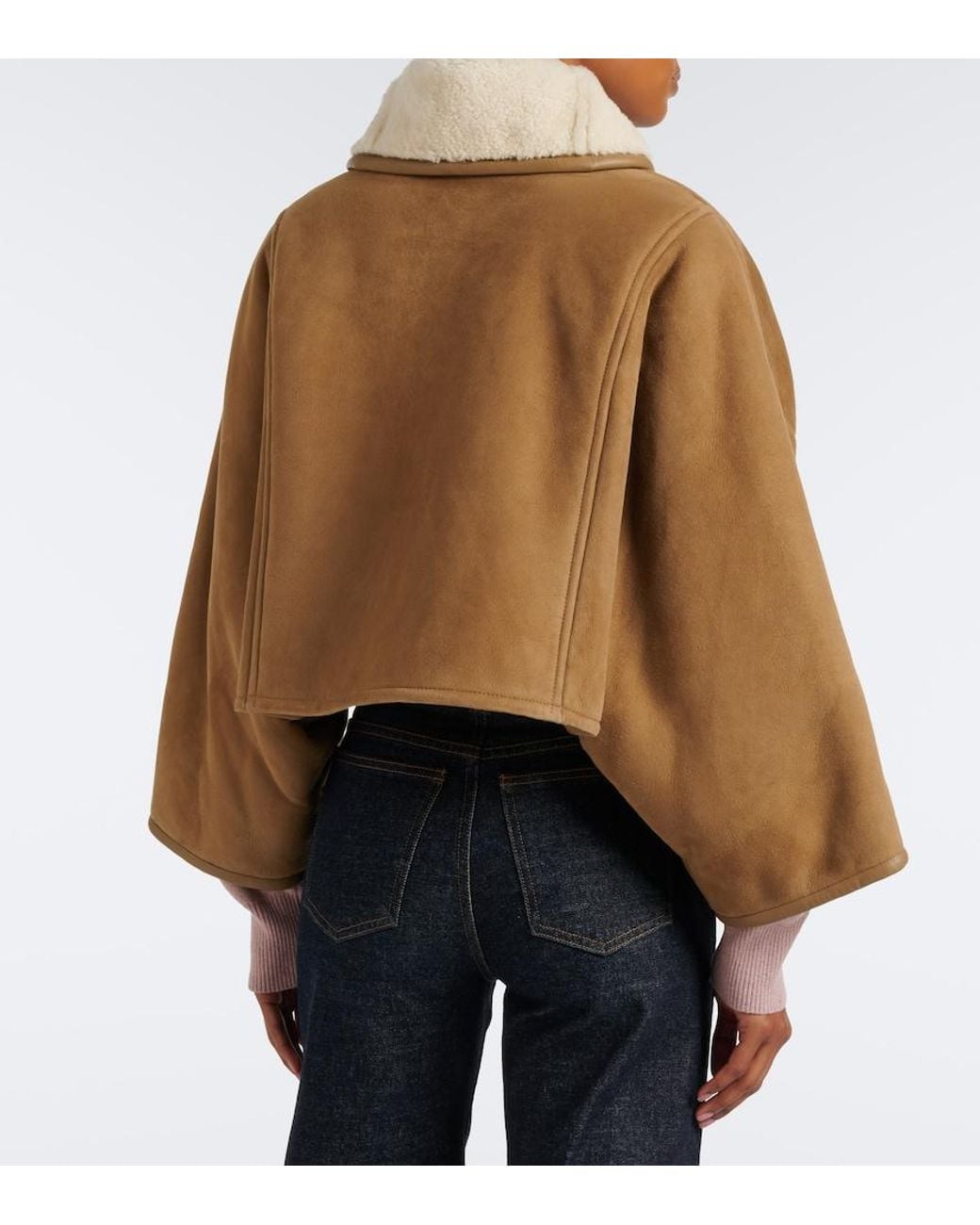 Yves Salomon Brown Leather Jacket