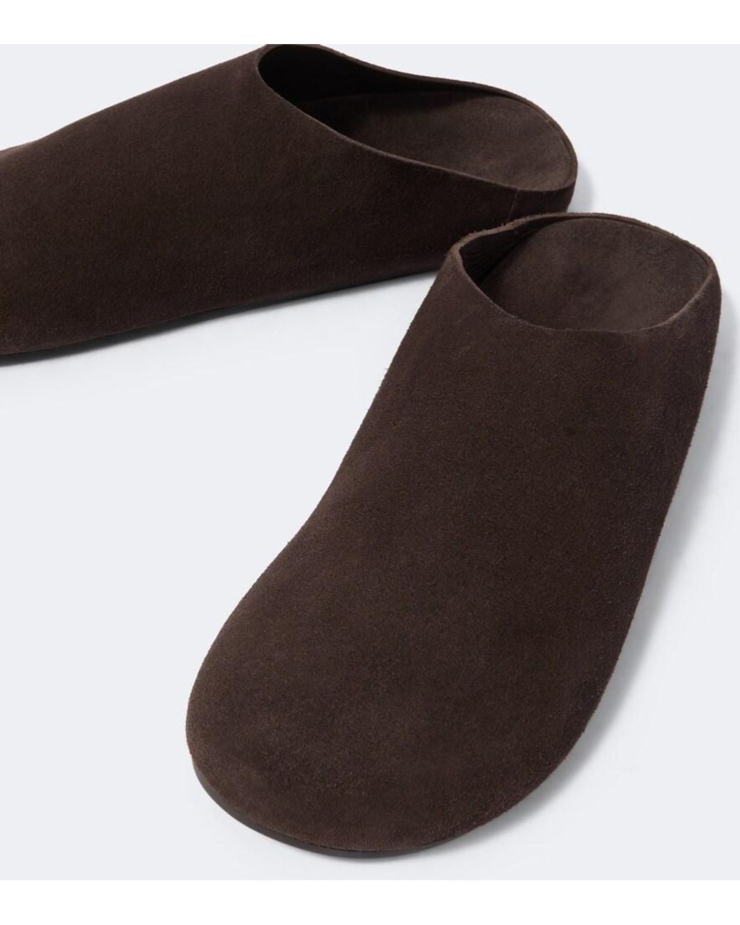 The Row Brown Hudson Suede Mules for men