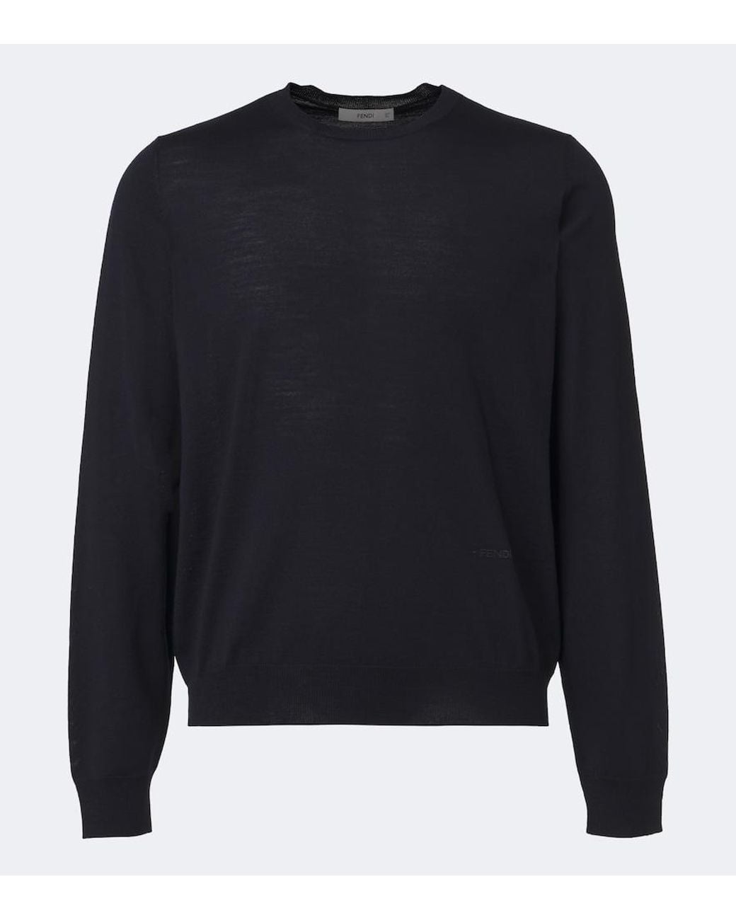 Fendi Blue Wool Sweater for men
