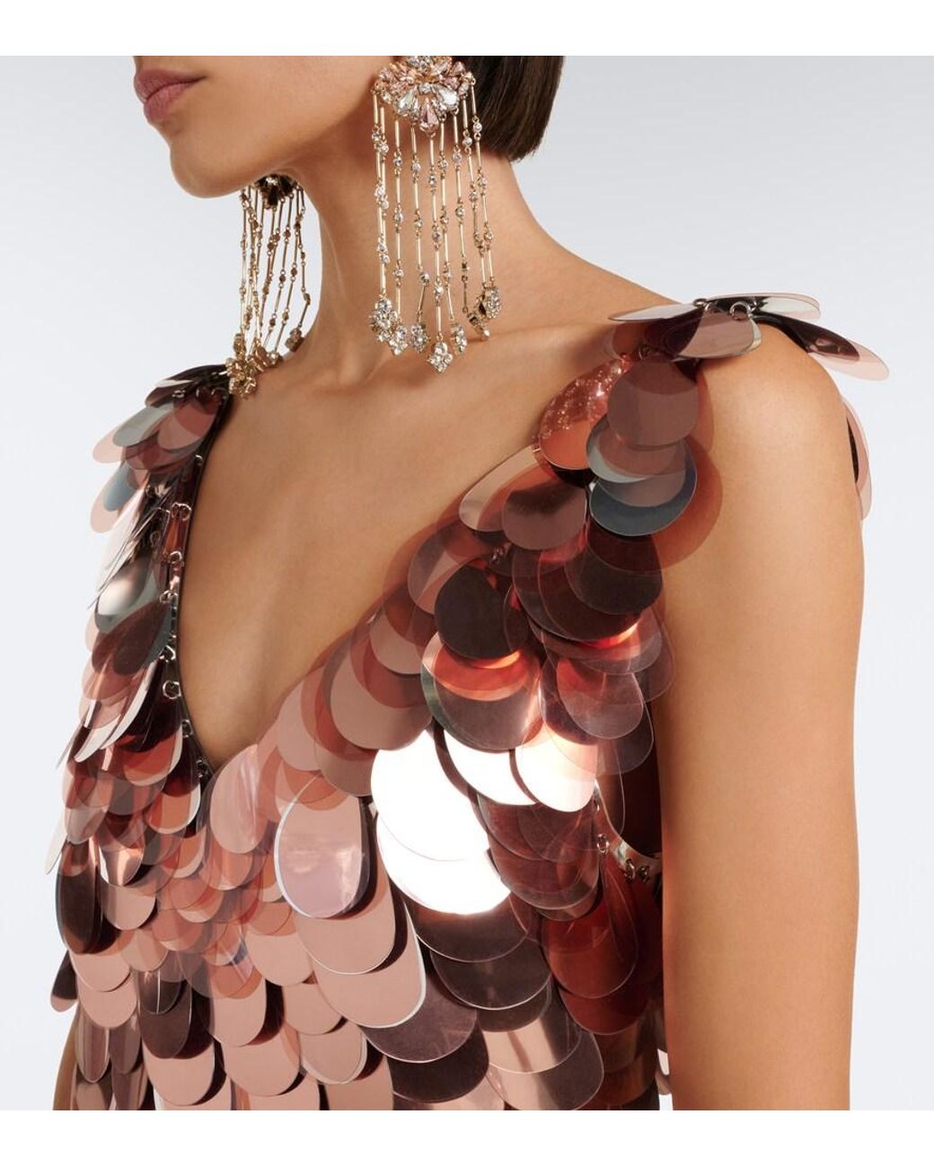 Rabanne Pink Sequined Minidress