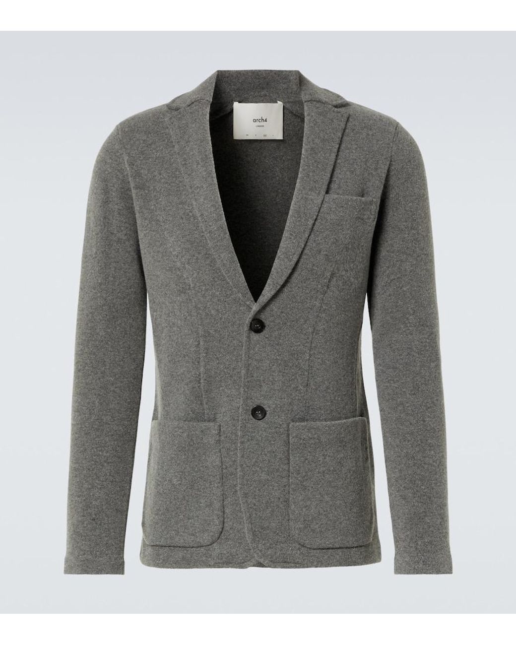 arch4 Gray Mr Poole Wool And Cashmere Cardigan for men