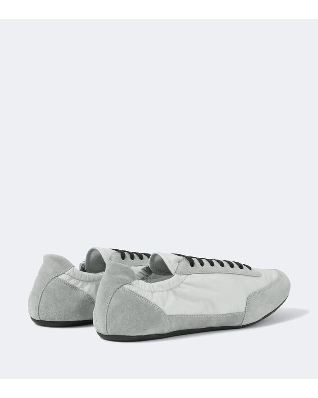 Prada Metallic Collapse Re-Nylon And Suede Sneakers for men