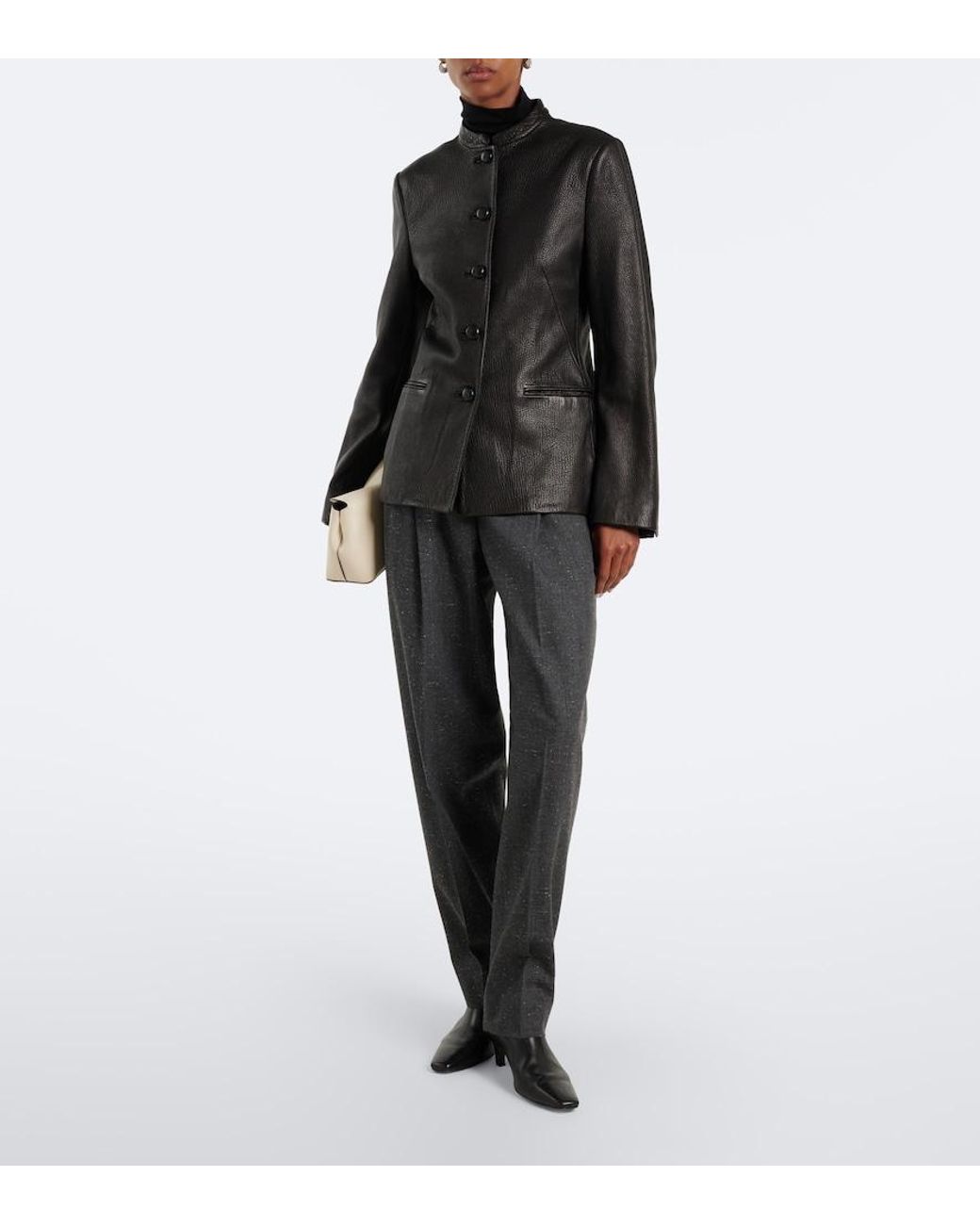 Rohe Black Leather Jacket