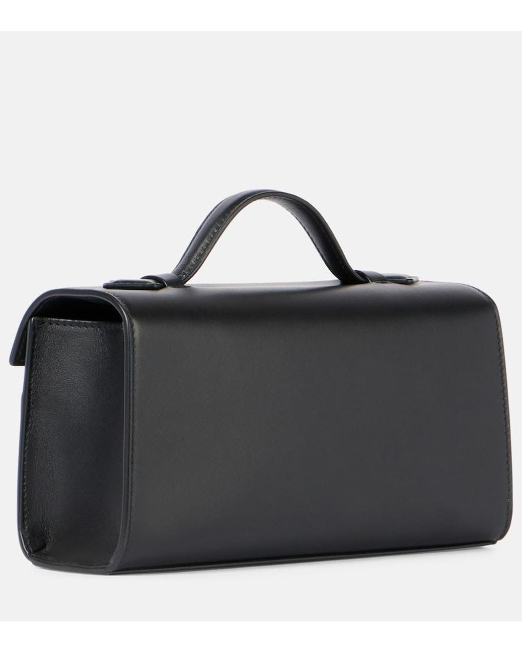 SAVETTE Black Symmetry Pochette Leather Top-Handle Bag