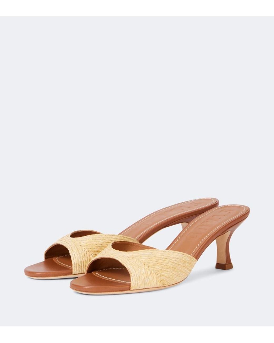 Staud Brown Brigitte 55 Leather-Lined Mules