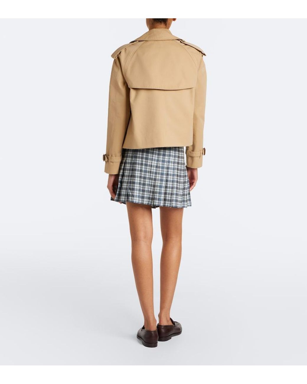 Burberry Multicolor Check Pleated Miniskirt