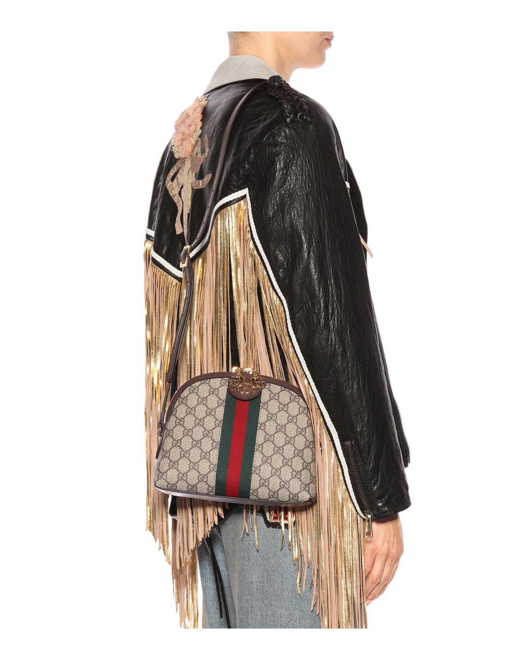 gucci ophidia leather shoulder bag