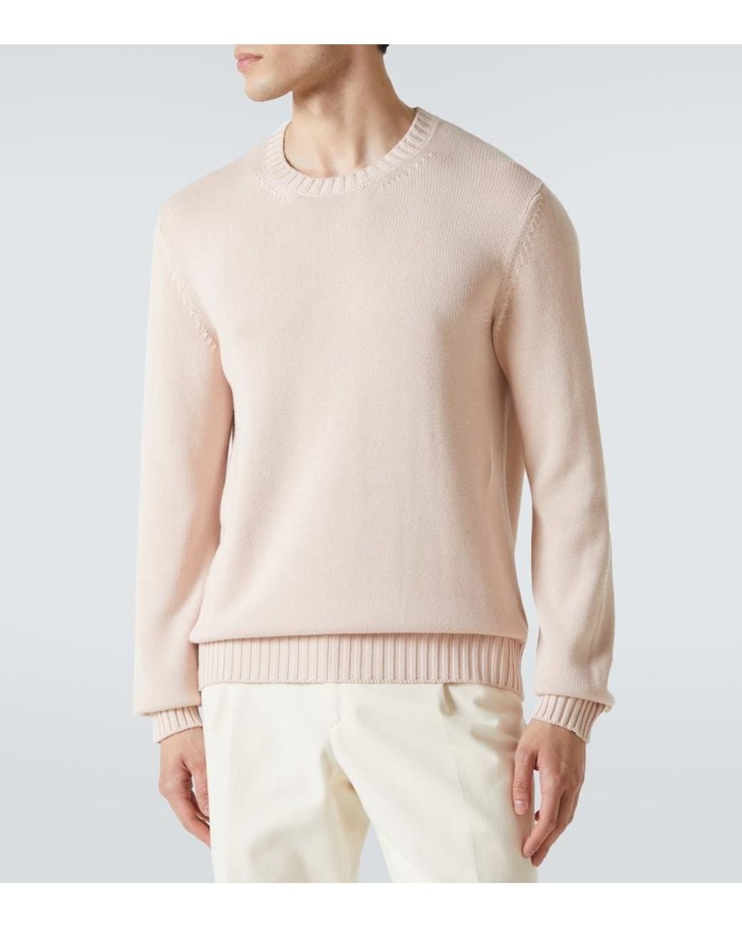 Saman Amel Pullover Aus Baumwolle in Natural für Herren