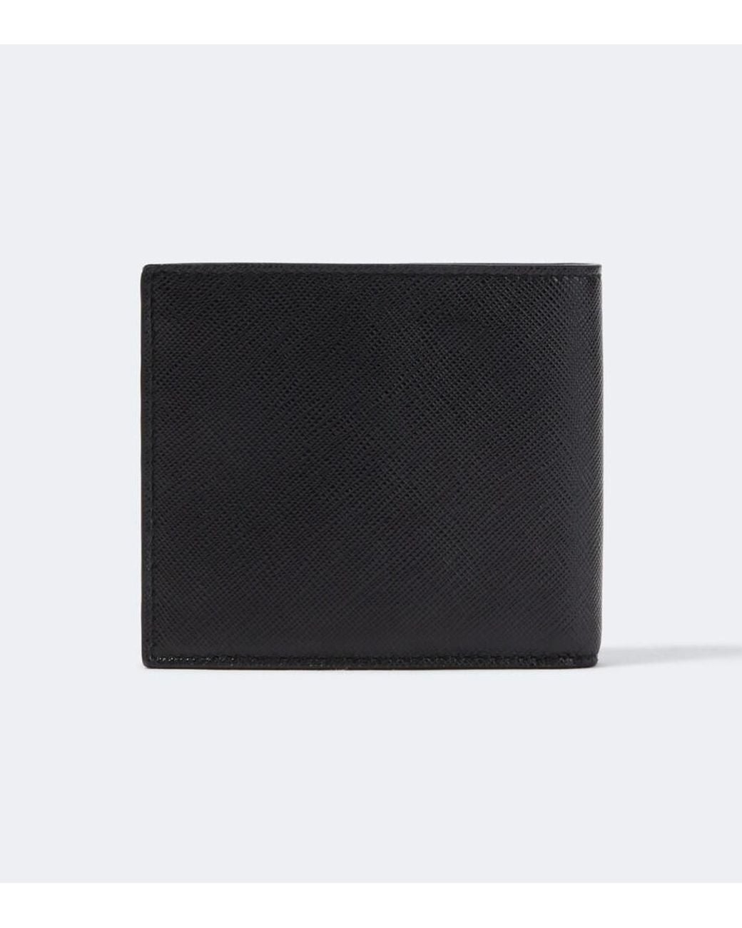 Prada Black Saffiano Leather Bifold Wallet for men