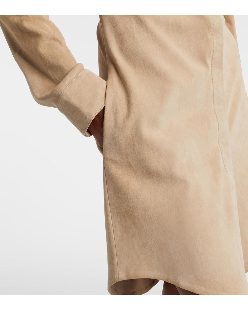 Stouls Natural Geraldine Suede Shirt Dress