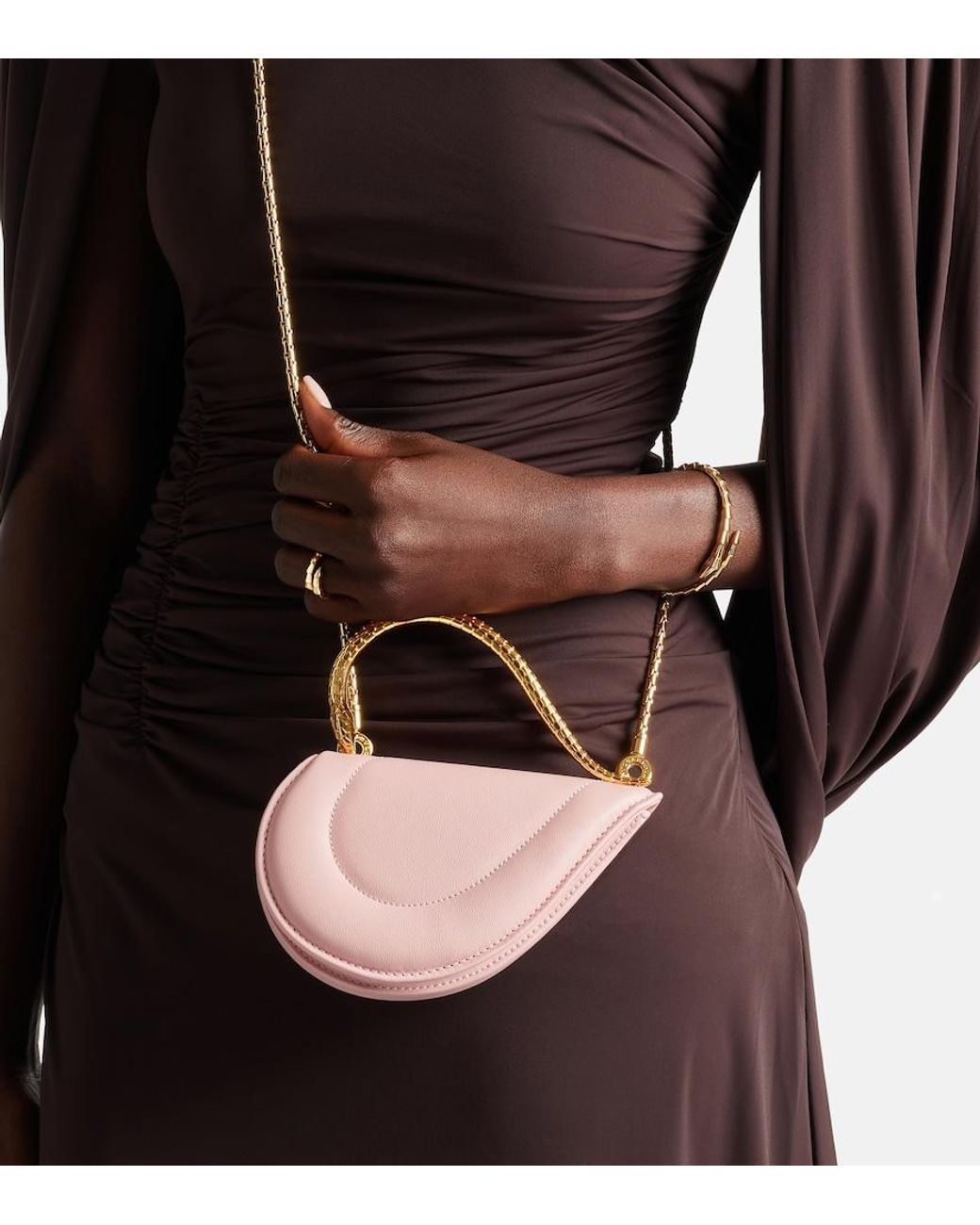 BVLGARI Pink Serpenti Cuoricino Mini Top-Handle Bag