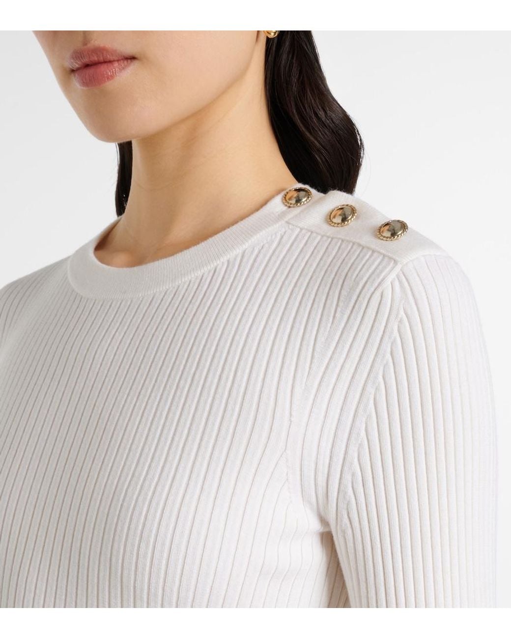 Dorothee Schumacher White Essential Ease Wool And Silk-Blend Sweater