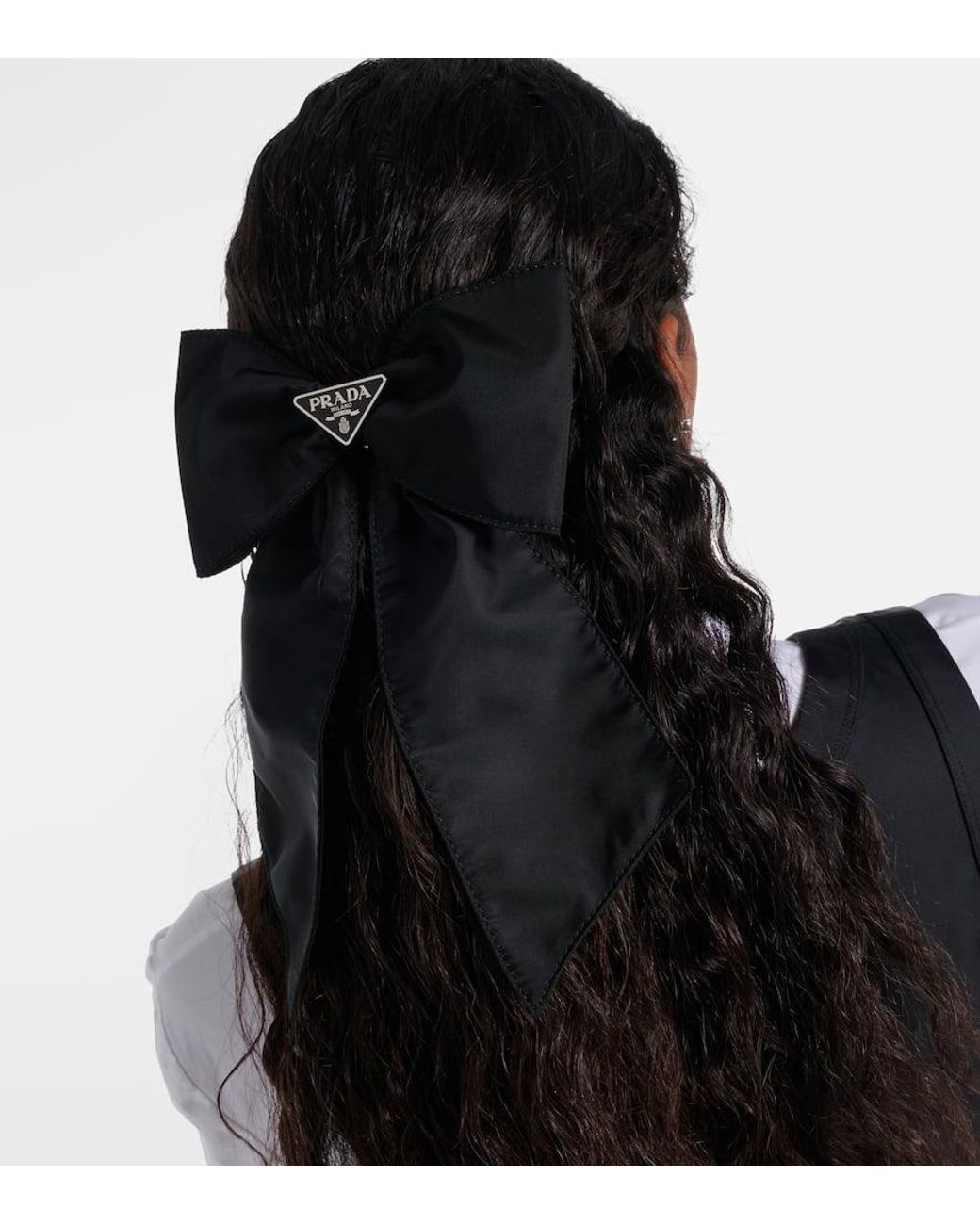 Prada Re-Nylon Hair Clip in Black | Lyst