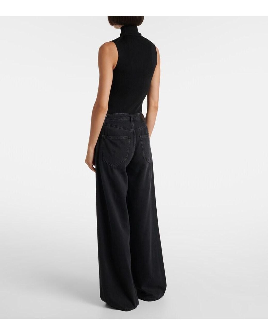 AG Jeans Blue Helsinki High-Rise Wide-Leg Jeans