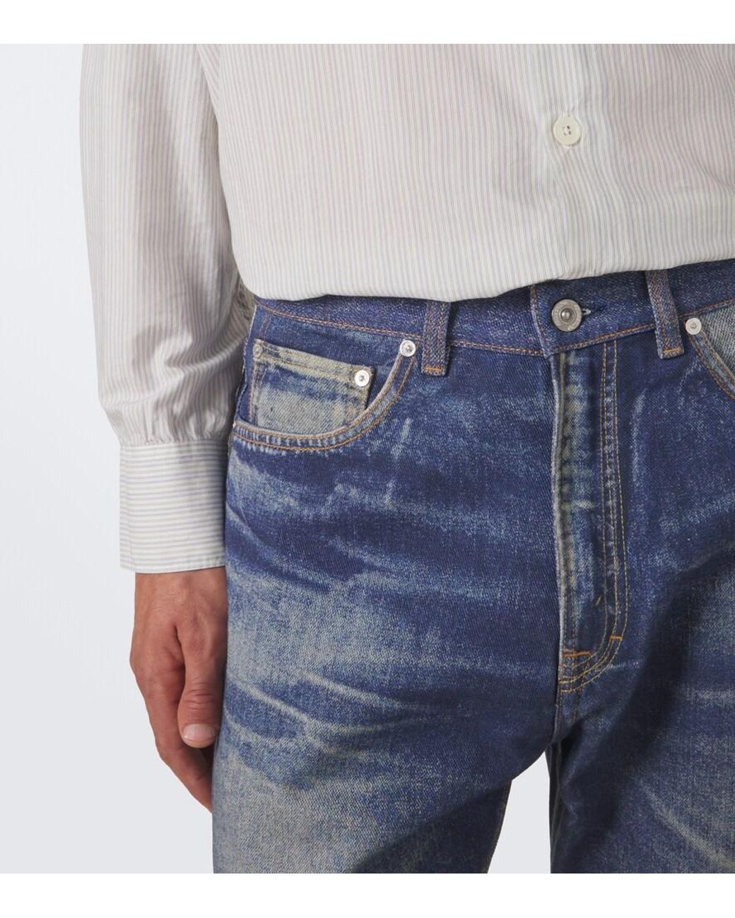 Our Legacy Blue Third Cut Wide-Leg Jeans for men