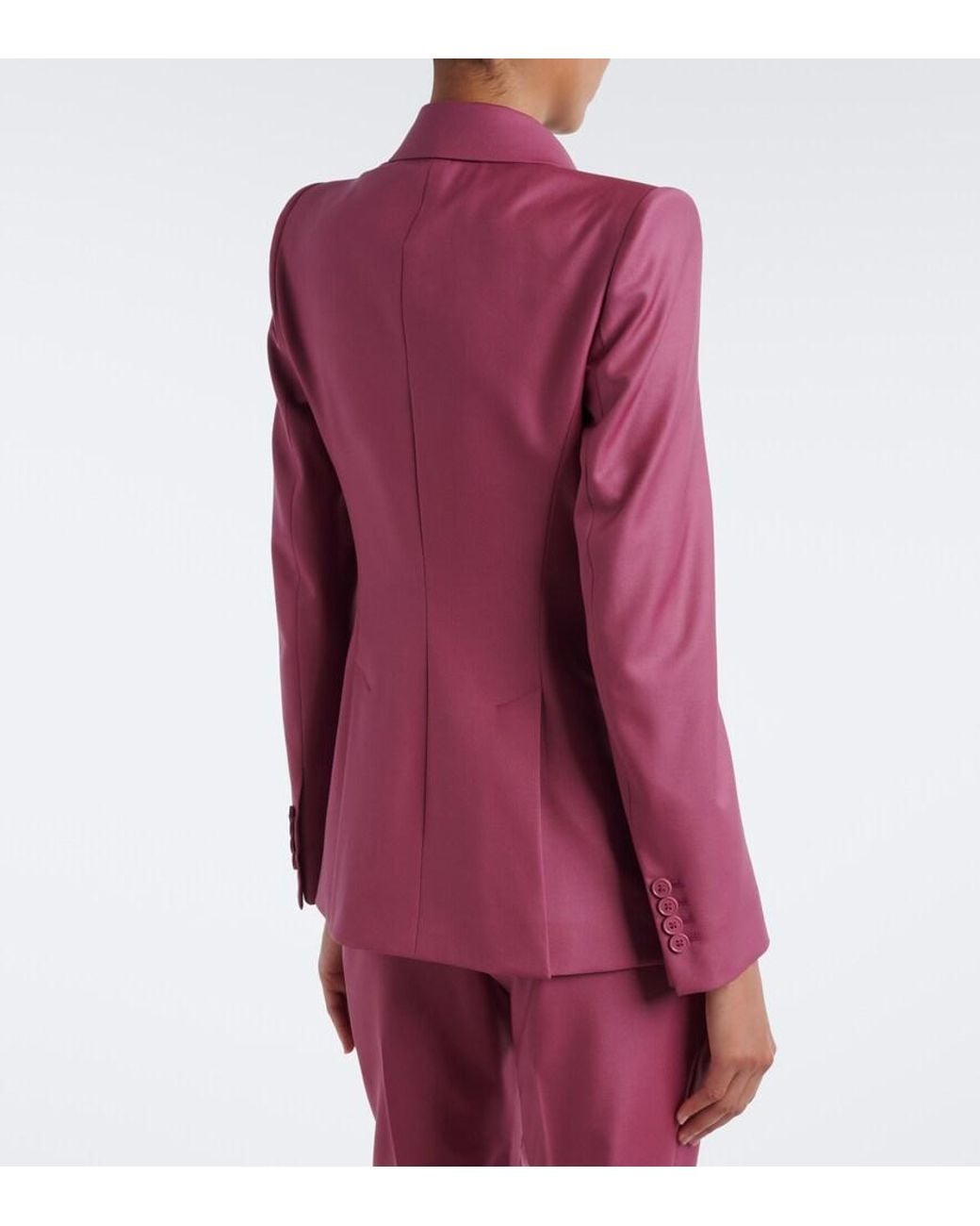McQueen Purple Wool Gabardine Blazer