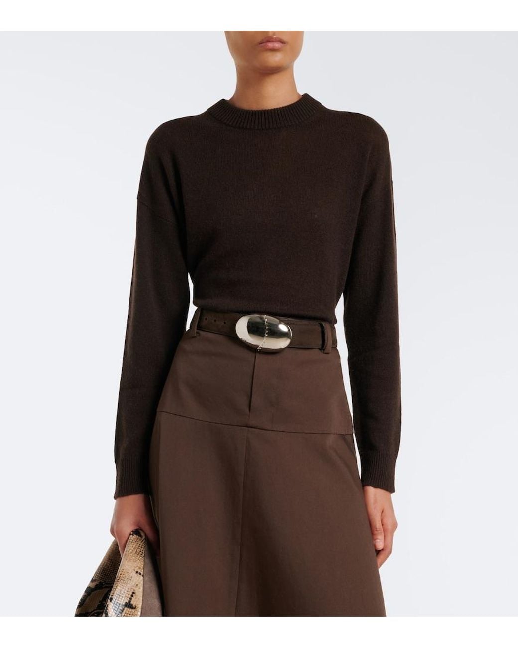 Jardin Des Orangers Black Virgin Wool And Cashmere Sweater