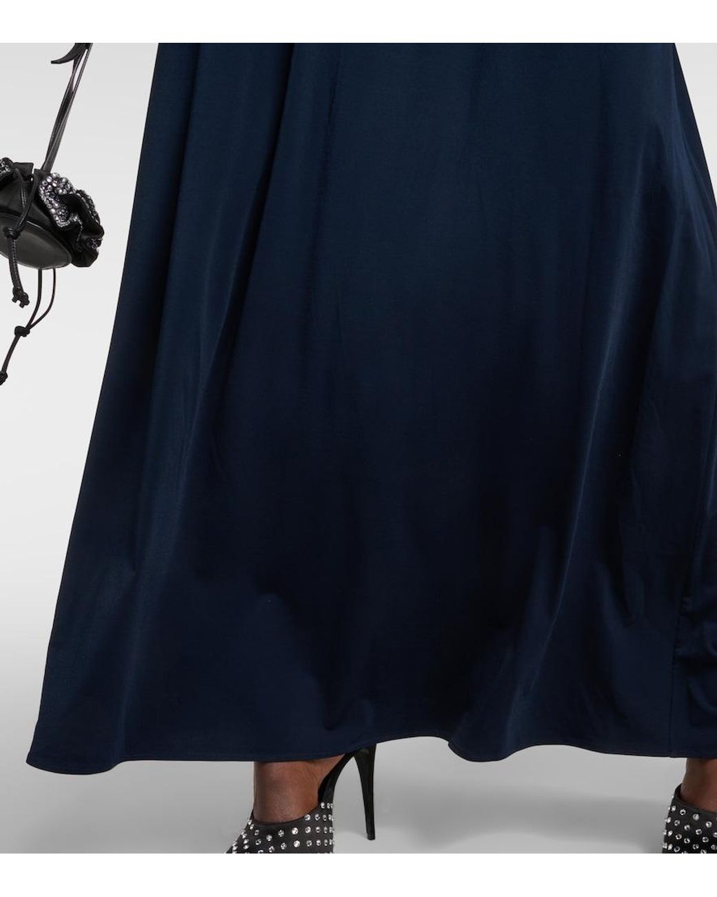 Magda Butrym Blue Off-Shoulder Midi Dress
