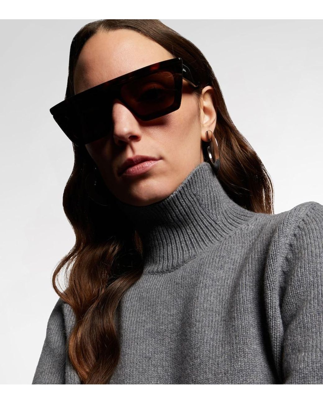 Alaïa Brown Flat-Top Sunglasses