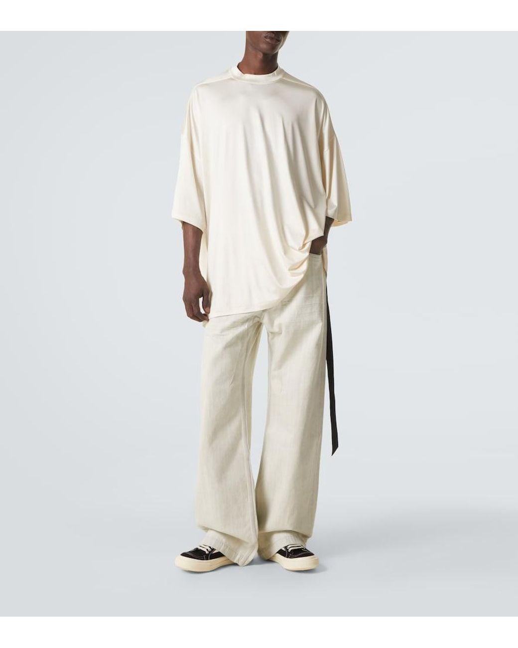 Rick Owens White Drkshdw Tommy Jersey T-Shirt for men