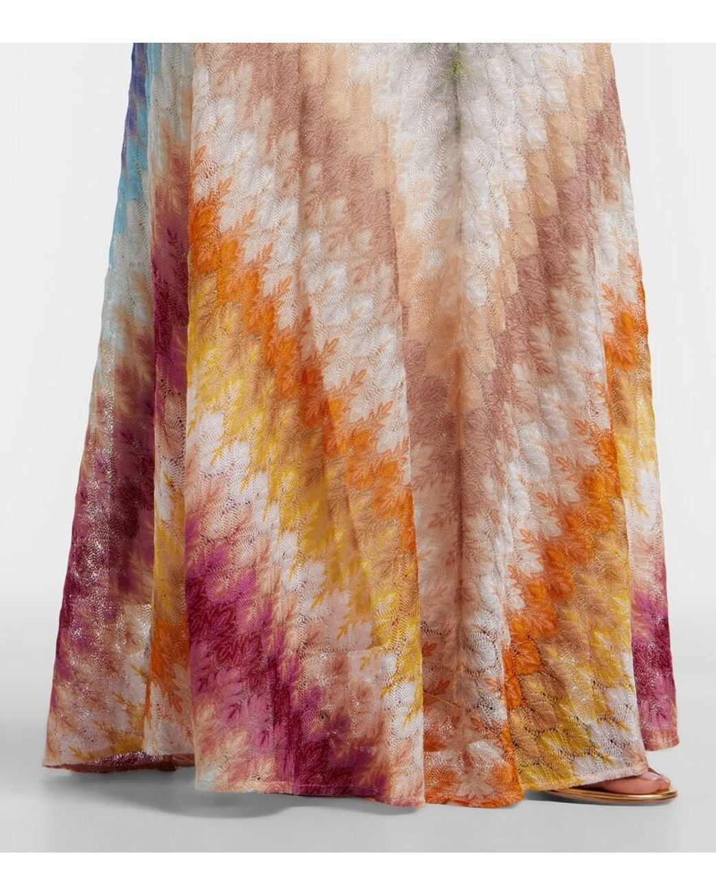 Missoni Blue Knitted Maxi Skirt