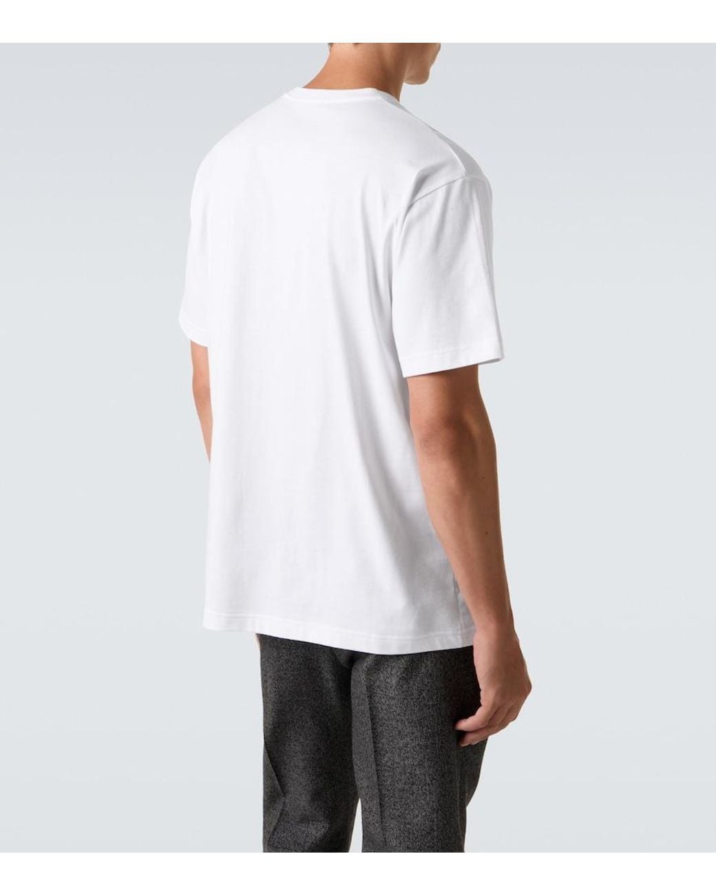 Gucci White Double G Cotton Jersey T-Shirt for men