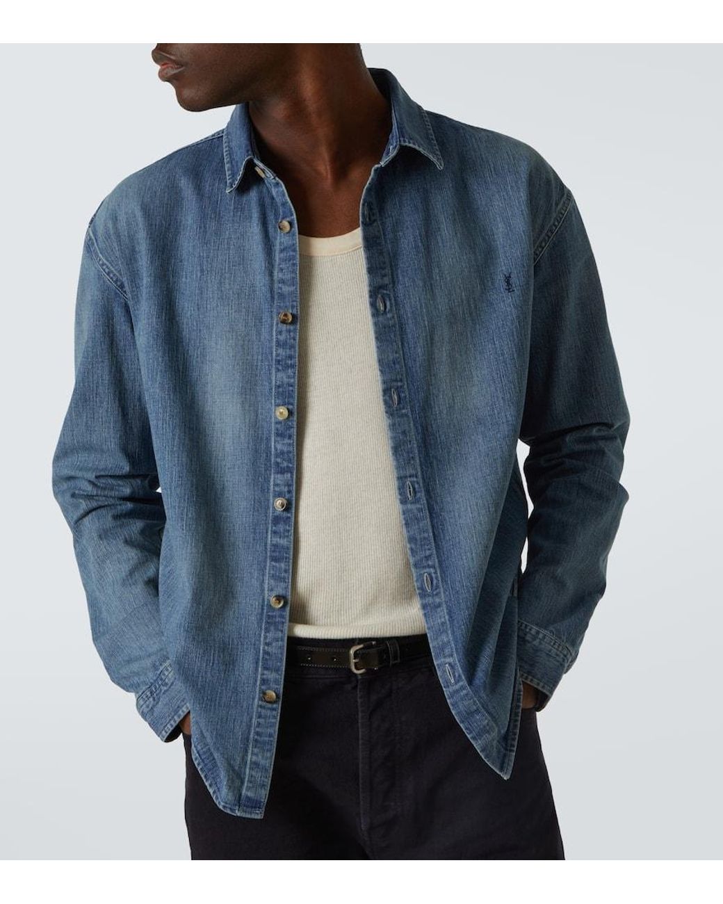 Saint Laurent Jeanshemd in Blue für Herren