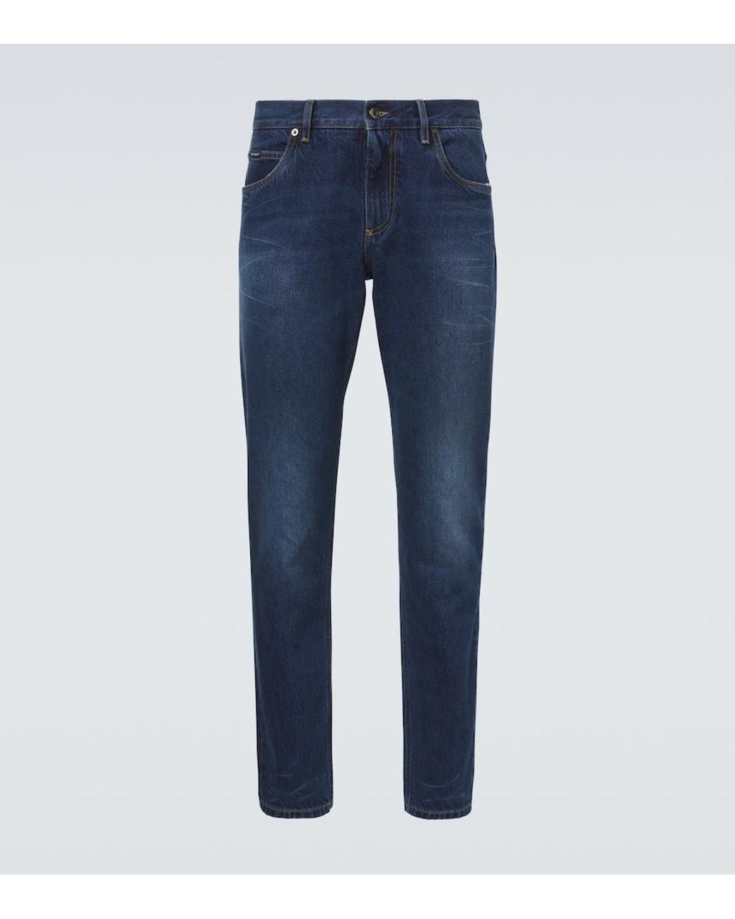 Dolce & Gabbana Blue Straight Jeans for men