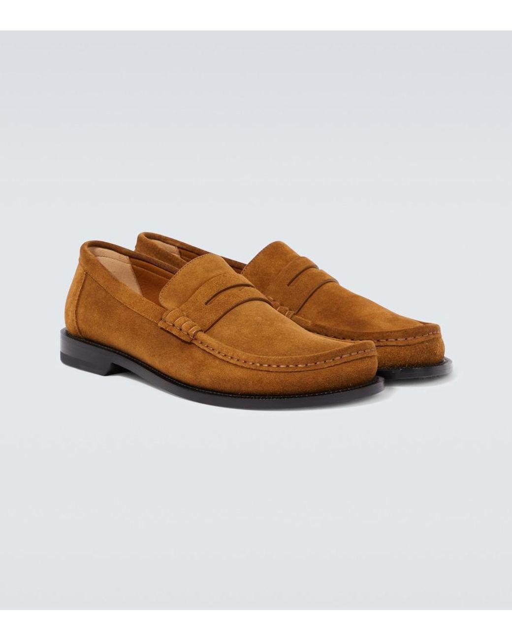 Loewe Brown Campo Suede Loafers for men