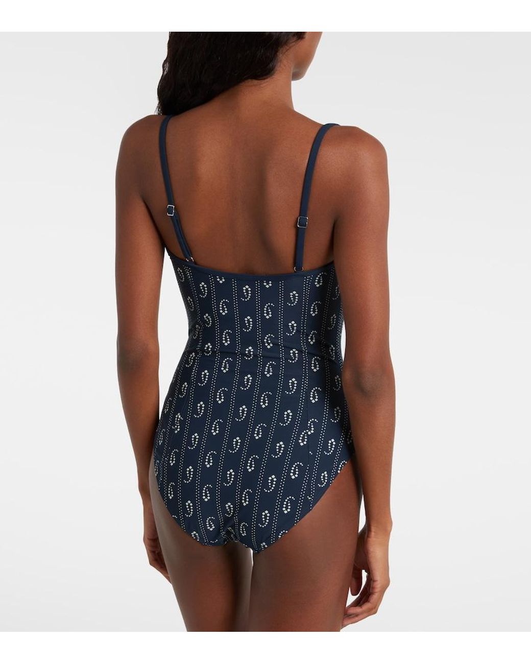 Tory Burch Blue Printed Swimsuit