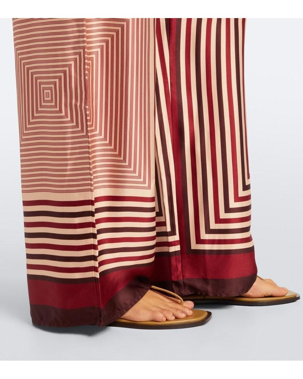 Faithfull The Brand Red Jensen Printed Satin Palazzo Pants