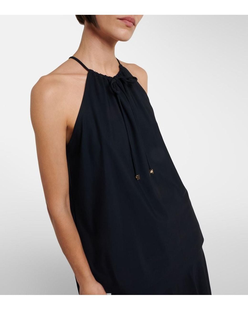 Dorothee Schumacher Blue Modern Flow Halterneck Top