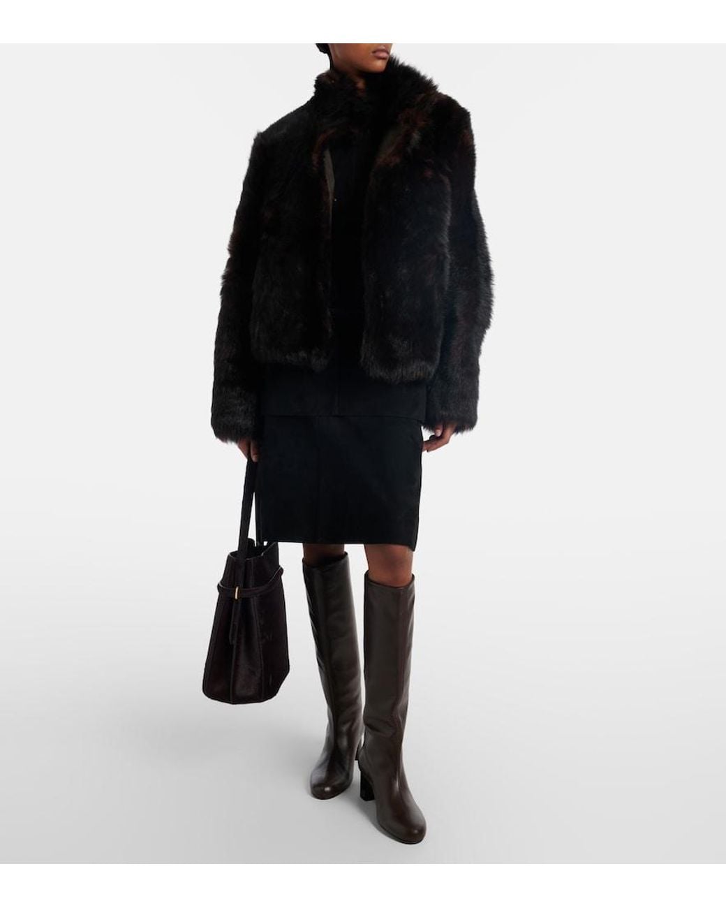 Totême Black Downtown Leather Knee-High Boots
