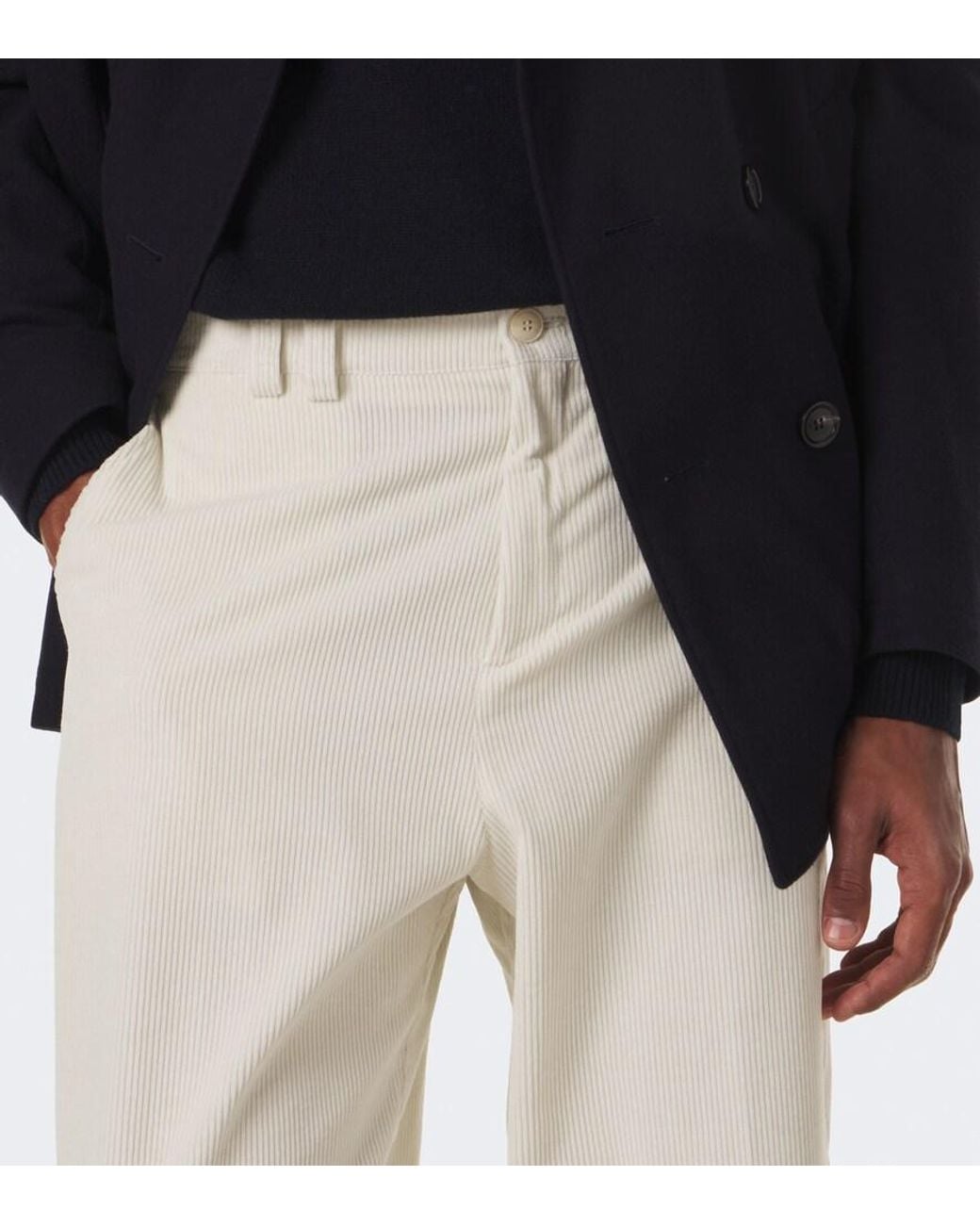 Canali Natural Cotton Corduroy Straight Pants for men
