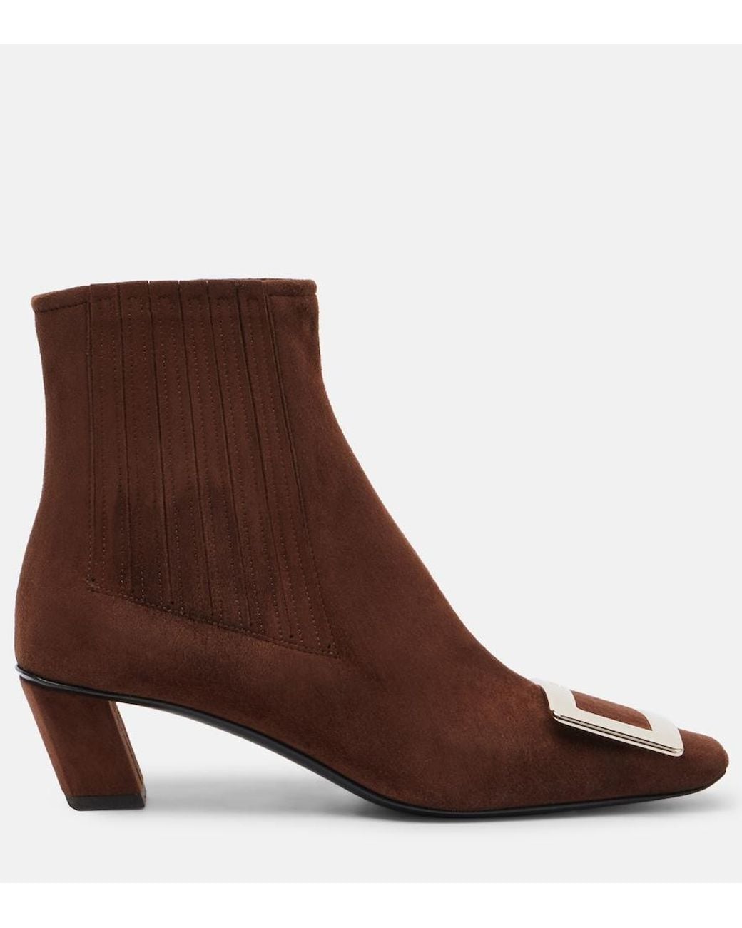 Roger Vivier Brown Belle Vivier 45 Suede Ankle Boots