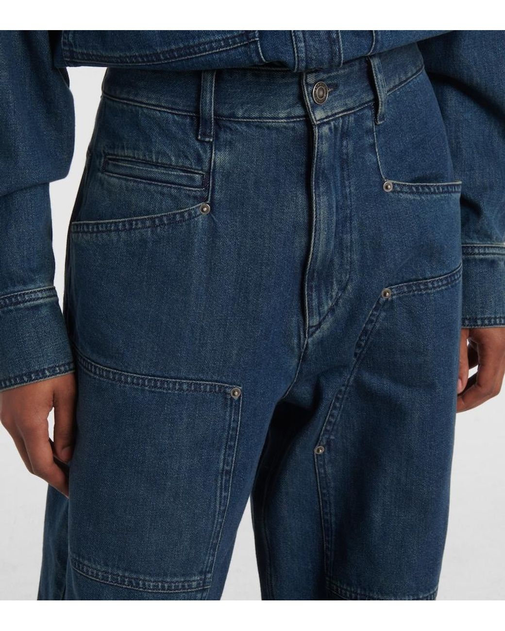 Isabel Marant Blue Ophra Straight Jeans